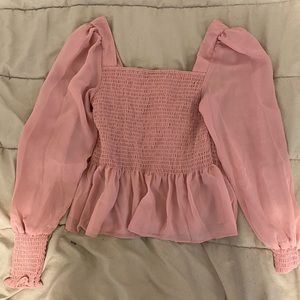 XS light pink blouse, NEVER WORN